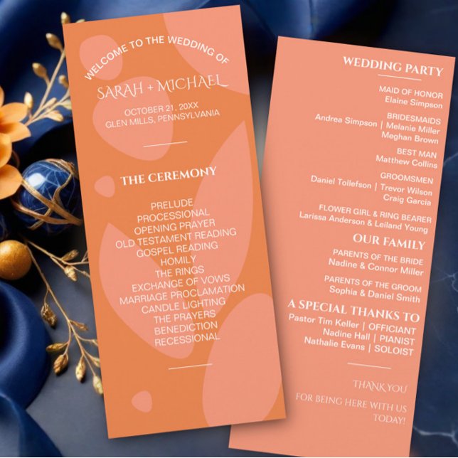 Modern Colors Collage Wedding Program (Creator Uploaded)