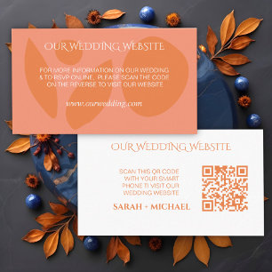 Modern Colors Collage Wedding Website Enclosure Card