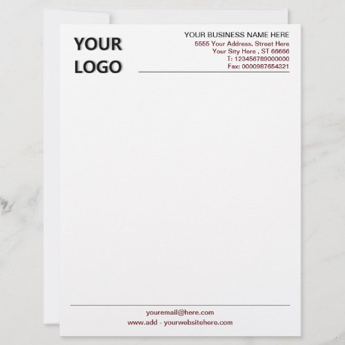 Modern Colors Design Letterhead with Your Logo
