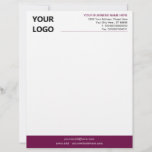 Modern Colors Design Your Letterhead with Logo<br><div class="desc">Your Colors - Simple Personalized Business Office Letterhead with Logo - Add Your Logo - Image / Business Name - Company / Address - Contact Information - Resize and move or remove and add elements / image with customization tool. Choose / add your favorite elements and text colors / font...</div>