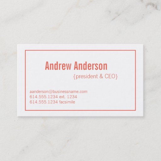 Customizable Modern Colors Emberglow &amp; White Design 3 Card Business Card Templates
