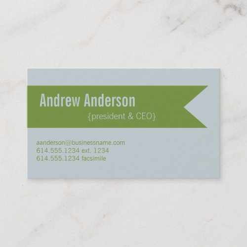 Modern Colors Light Gray &amp; Green Design 2 Card Business Card Templates