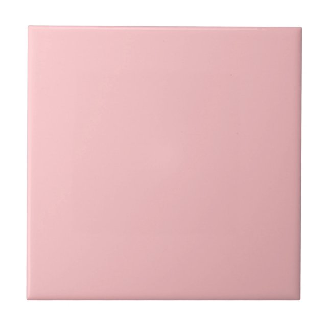 Modern Colors - Light Rosy Pink Ceramic Tile (Front)