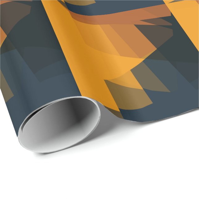 Modern Colors Mosaic Geometric Pattern #19 Wrapping Paper (Roll Corner)