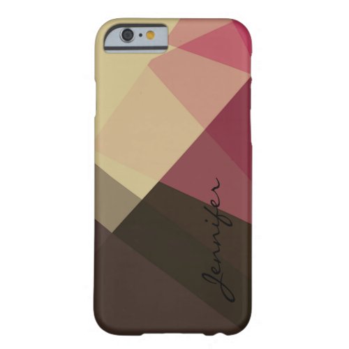 Modern Colors Mosaic Geometric Pattern 2 Barely There iPhone 6 Case