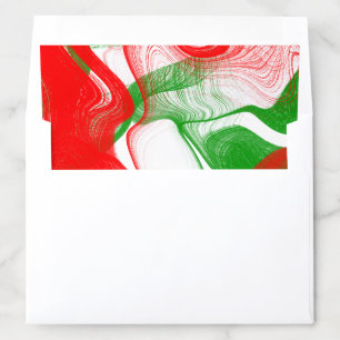 Modern Colors of Christmas Red Green Envelope Liner