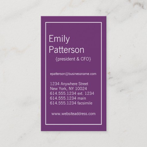 Customizable Modern Colors :: Phlox &amp; White Business Card