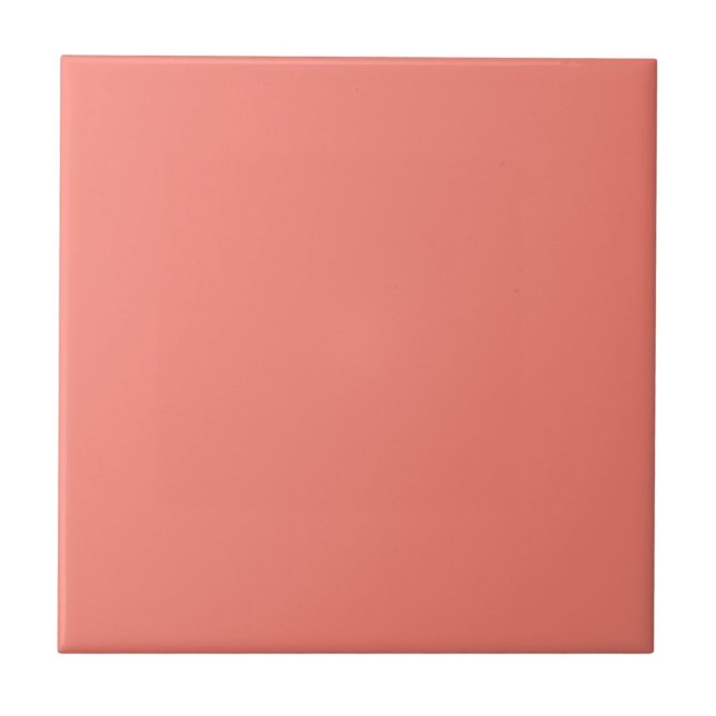 Modern Colors - Tropical Coral Ceramic Tile (Front)