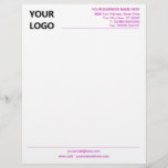 Modern Colors Your Business Letterhead with Logo<br><div class="desc">Custom Colors and Font - Simple Personalized Your Modern Business Office Letterhead with Logo - Choose / add your favorite elements and text colors / font and size ! Resize and move or remove and add elements - Image / text with customization tool ! Add Your Logo - Image -...</div>