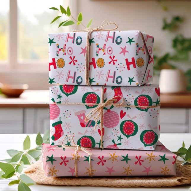 Modern Colourful Christmas  Wrapping Paper Sheets (Creator Uploaded)