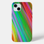 Modern colourful striped iPhone 15 plus case