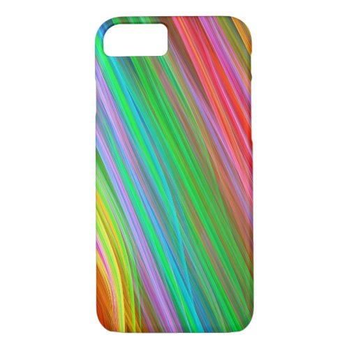 Modern colourful striped iPhone 87 case