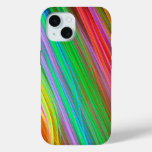 Modern colourful striped iPhone 15 case