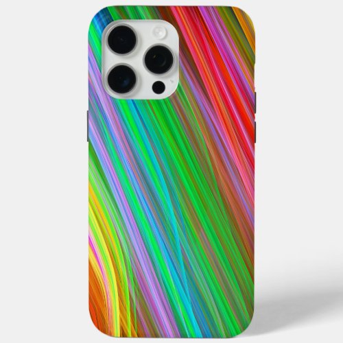 Modern colourful striped iPhone 15 pro max case