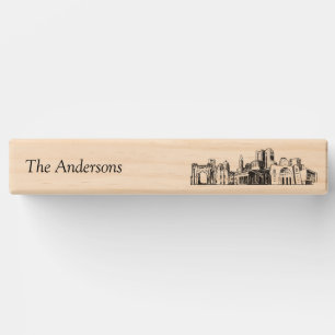 Modern Columbus Wedding Guestbook Lawn Game Topple Tower