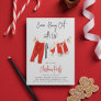 Modern 'Come Hang Out' Santa Claus Christmas Party Invitation