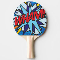 Modern Comic Book WHAM Ping Pong Paddle