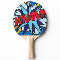 Modern Comic Book WHAM Ping Pong Paddle Modern Comic Book WHAM Ping Pong Paddle