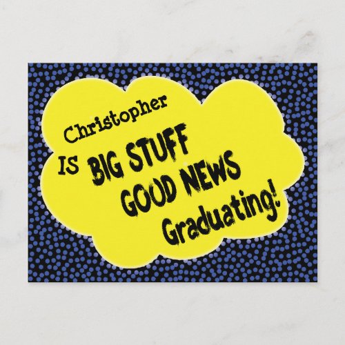 Modern Comic Graduation Save The Date Annoucement Postcard