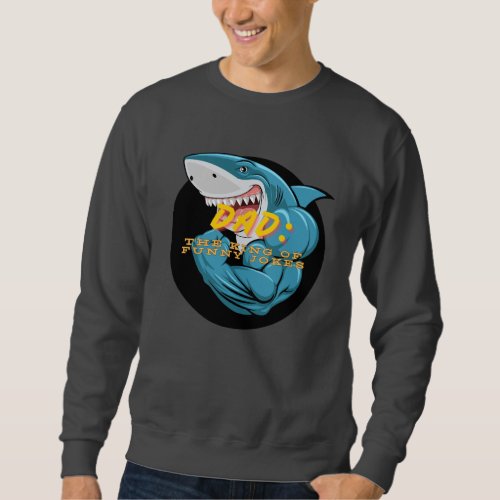 modern comic shark in colorful colors sweatshirt