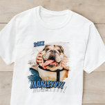 Modern Comic Simple Cool Grunge Custom Pet Photo T-Shirt<br><div class="desc">This simple and classic design is composed of serif typography and add a custom photo of your pet.</div>