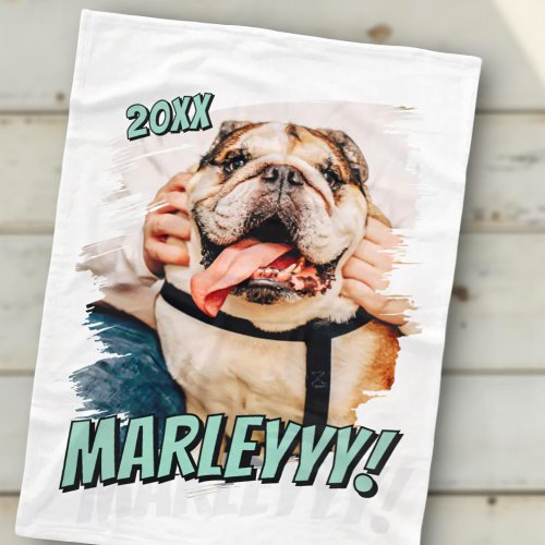 Modern Comic Simple Grunge Custom Pet Photo