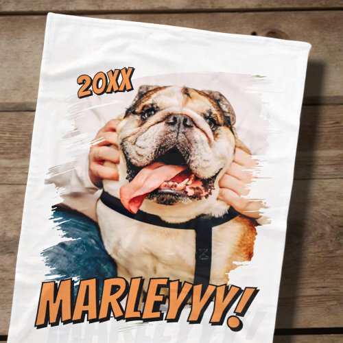 Modern Comic Simple Grunge Custom Pet Photo