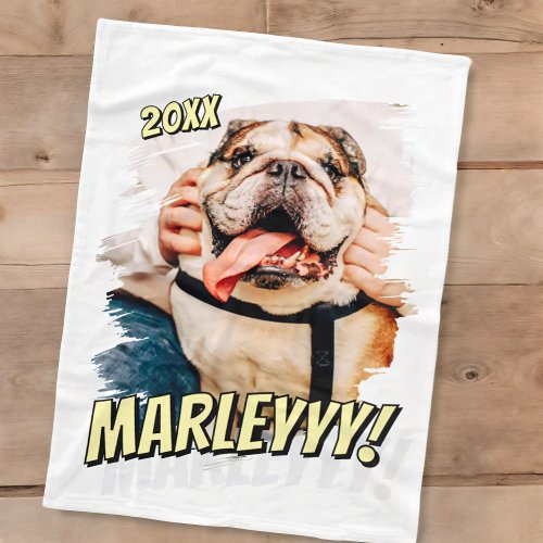 Modern Comic Simple Grunge Custom Pet Photo