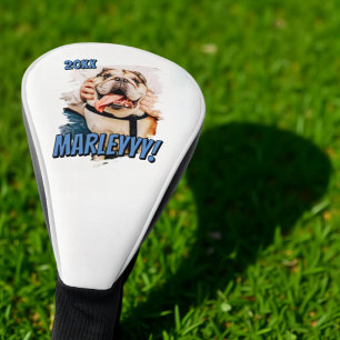 Modern Comic Simple Grunge Custom Pet Photo Golf Head Cover