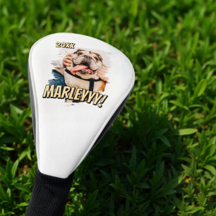 Modern Comic Simple Grunge Custom Pet Photo Golf Head Cover