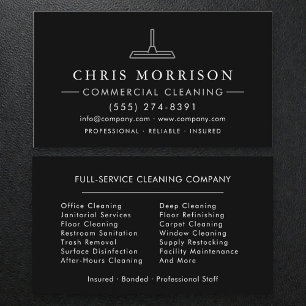Modern Commercial Cleaning Business Card