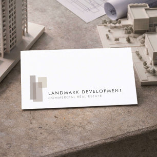 Modern Commercial Developer Logo Business Card