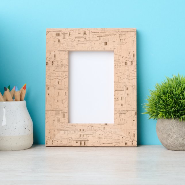 Modern community pattern Trendy Cute artwork  Engraved Frames (Front)