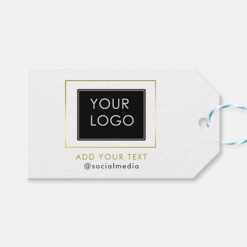 Modern Company Business Corporate Logo White    Gift Tags