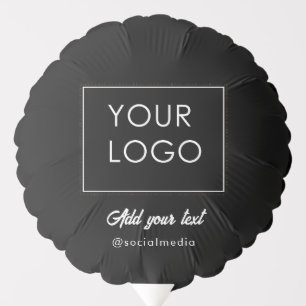 Modern Company Business Logo Branded Script Black Balloon