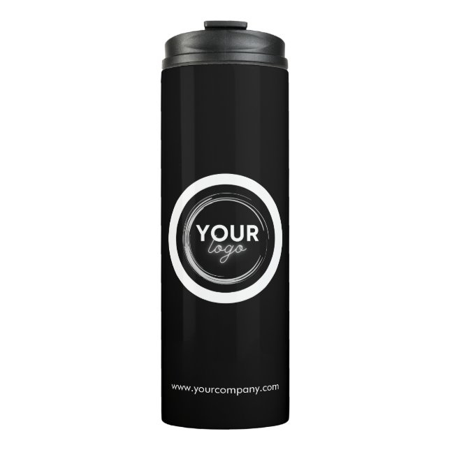 Modern Company Logo Branded Business Thermal Tumbler (Front)