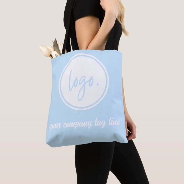 MODERN COMPANY LOGO BUSINESS BRANDED PROMOTIONAL TOTE BAG (Close Up)