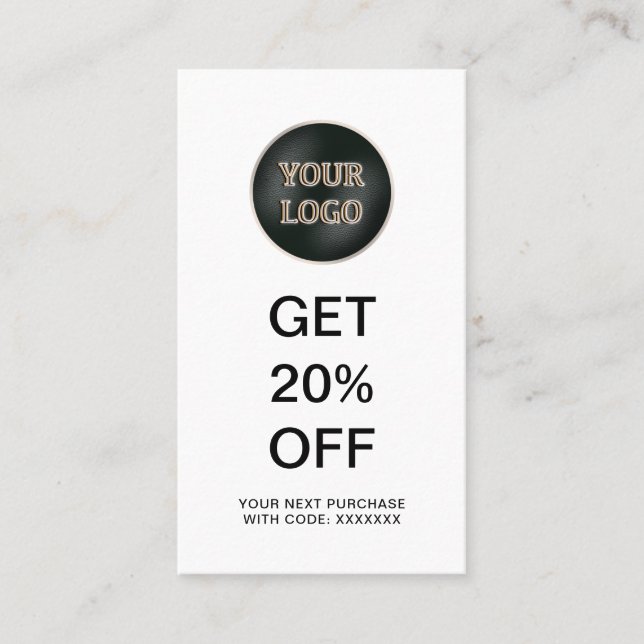 Modern Company Logo | Business Promotional Discount Card (Front)