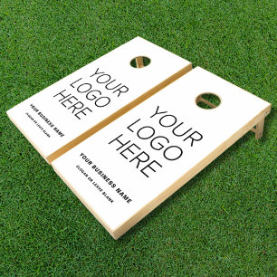 Modern Company Logo Cornhole Set
