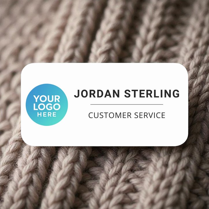 Modern Company Logo Corporate Professional Name Tag