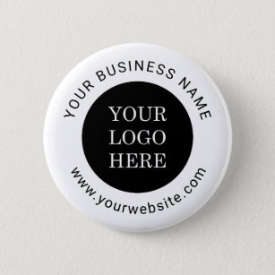Modern Company Logo Custom Business Name Website Button