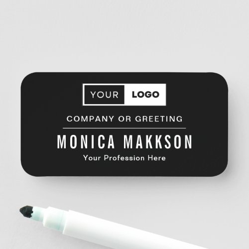 Modern Company Logo Name Tag
