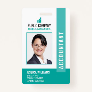 Modern Company Logo Photo Employee ID Badge