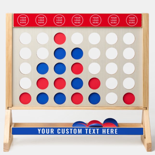 Modern Company Logo Red White Blue Fast Four (Front)