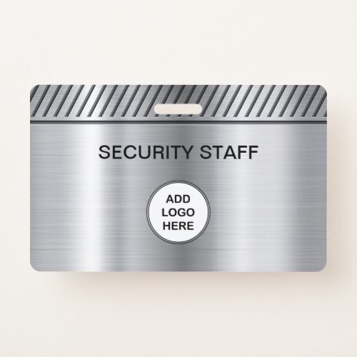 Modern Company Logo Security Staff Badge