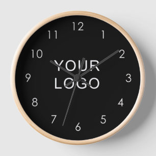 Modern Company Professional Business Logo Black Clock
