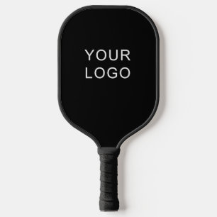 Modern Company Professional Business Logo Black Pickleball Paddle