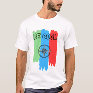 Modern Compass Adventure T-Shirt - "Be Cool" Color