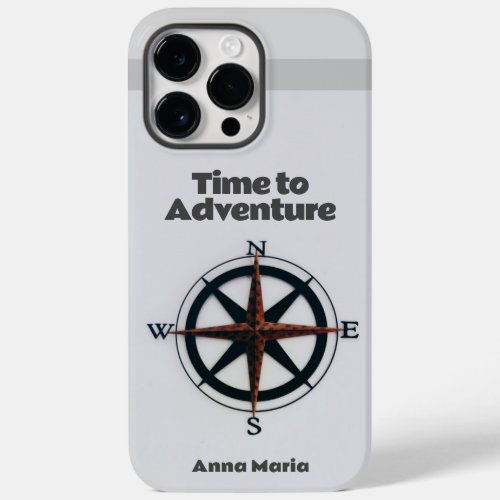 Modern Compass with TIME TO ADVENTURE Quote Case_Mate iPhone 14 Pro Max Case