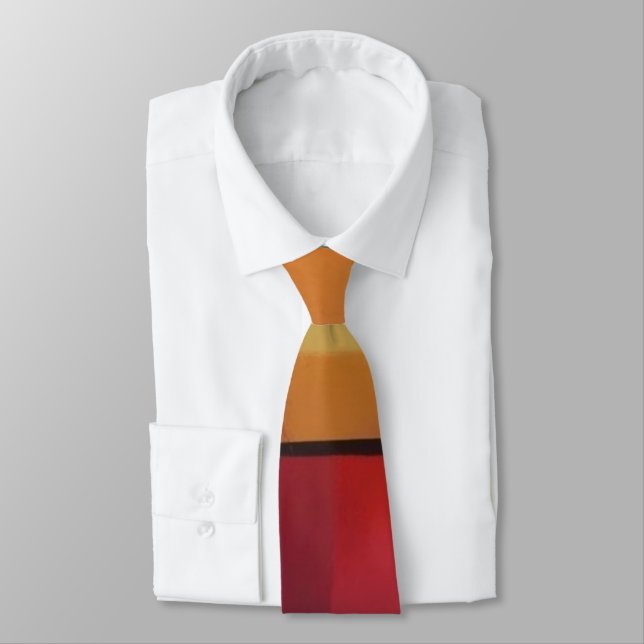 Modern Composition Abstract Artwork Neck Tie (Tied)
